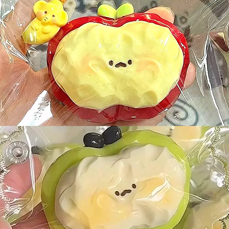 Simulated Barbecue Pork Bun Stress Relief Toy, Big Bun with Gold Thread Laser Effect, Slow Rebound Fake Food Toy