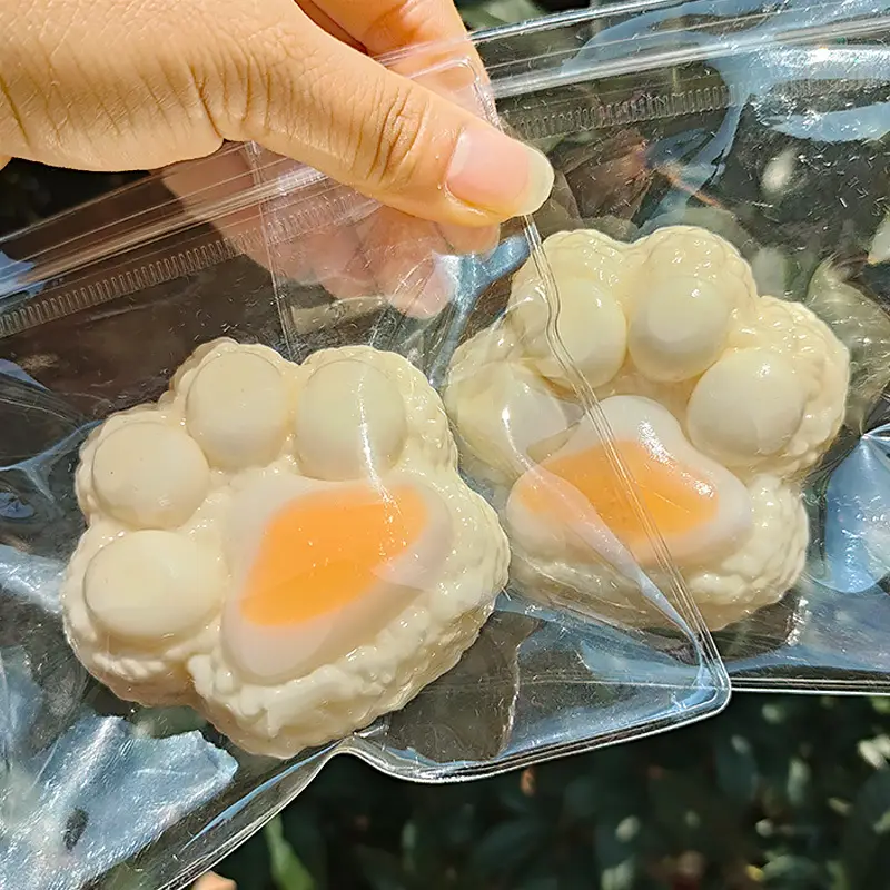Simulated Barbecue Pork Bun Stress Relief Toy, Big Bun with Gold Thread Laser Effect, Slow Rebound Fake Food Toy