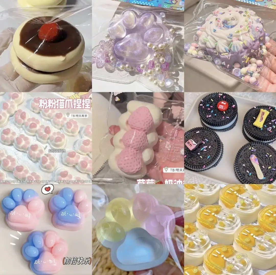 Simulated Barbecue Pork Bun Stress Relief Toy, Big Bun with Gold Thread Laser Effect, Slow Rebound Fake Food Toy