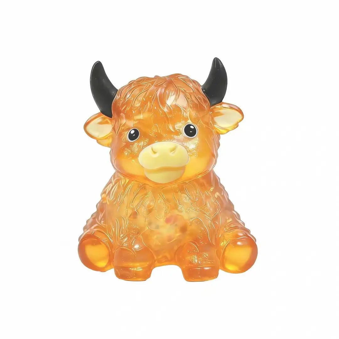 Simulated Barbecue Pork Bun Stress Relief Toy, Big Bun with Gold Thread Laser Effect, Slow Rebound Fake Food Toy