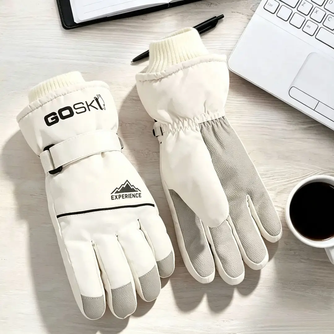 Winter Ski Gloves with Touch Screen and Water Repellent Features, Unisex, Suitable for Outdoor Cycling and Mountaineering, Anti-Slip, Cold-Proof, and Warm Gloves