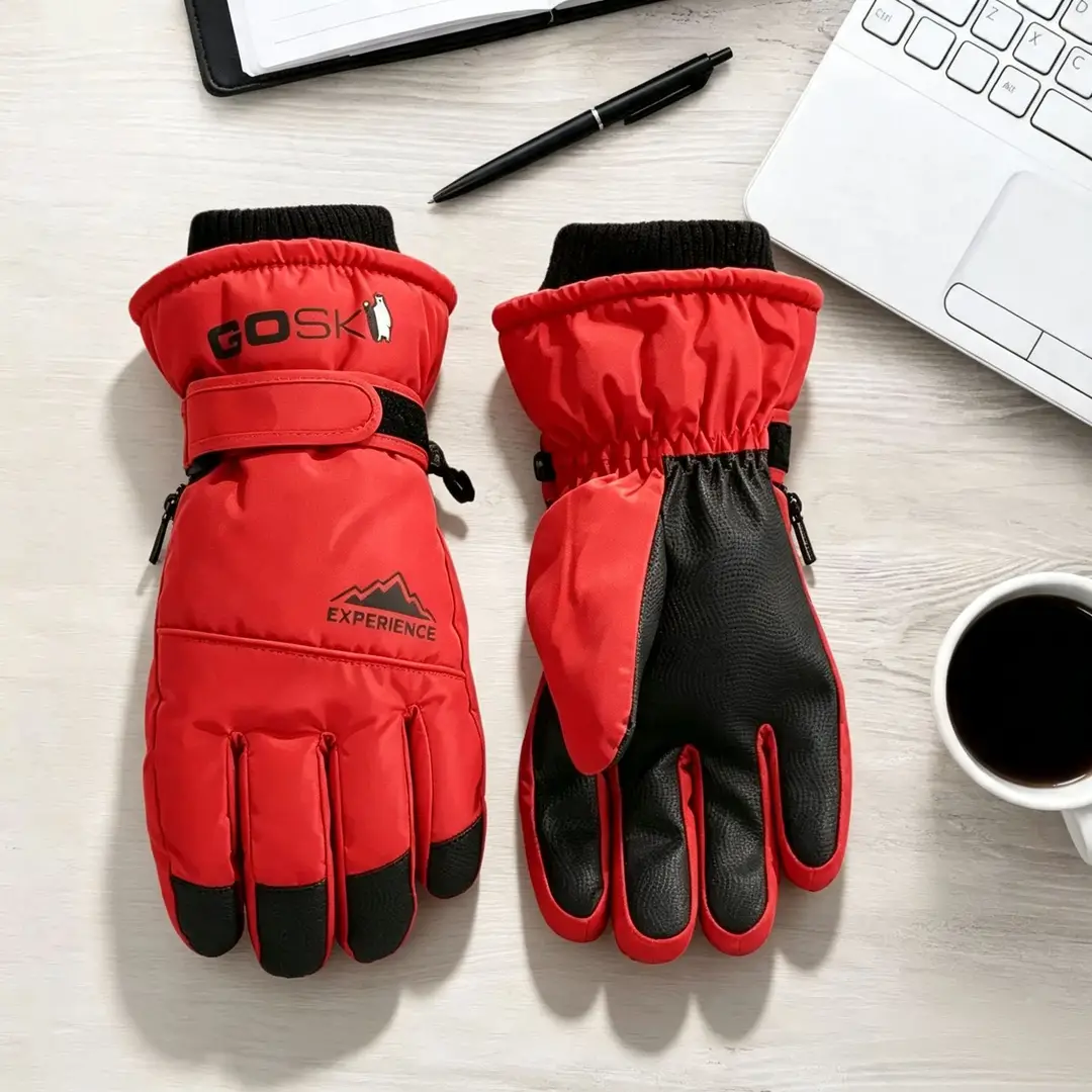 Winter Ski Gloves with Touch Screen and Water Repellent Features, Unisex, Suitable for Outdoor Cycling and Mountaineering, Anti-Slip, Cold-Proof, and Warm Gloves