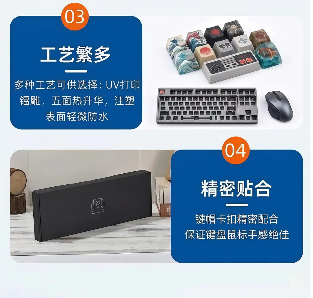 Cross-Border Original Factory 21-Key Heart-Shaped Transparent Keycaps DIY Personalized Customization Made of Pc Material Compatible with Mechanical Keyboards — feature 7