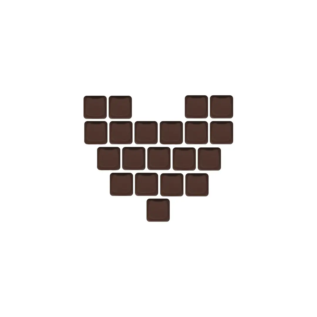 Cross-Border Original Factory 21-Key Heart-Shaped Transparent Keycaps DIY Personalized Customization Made of Pc Material Compatible with Mechanical Keyboards