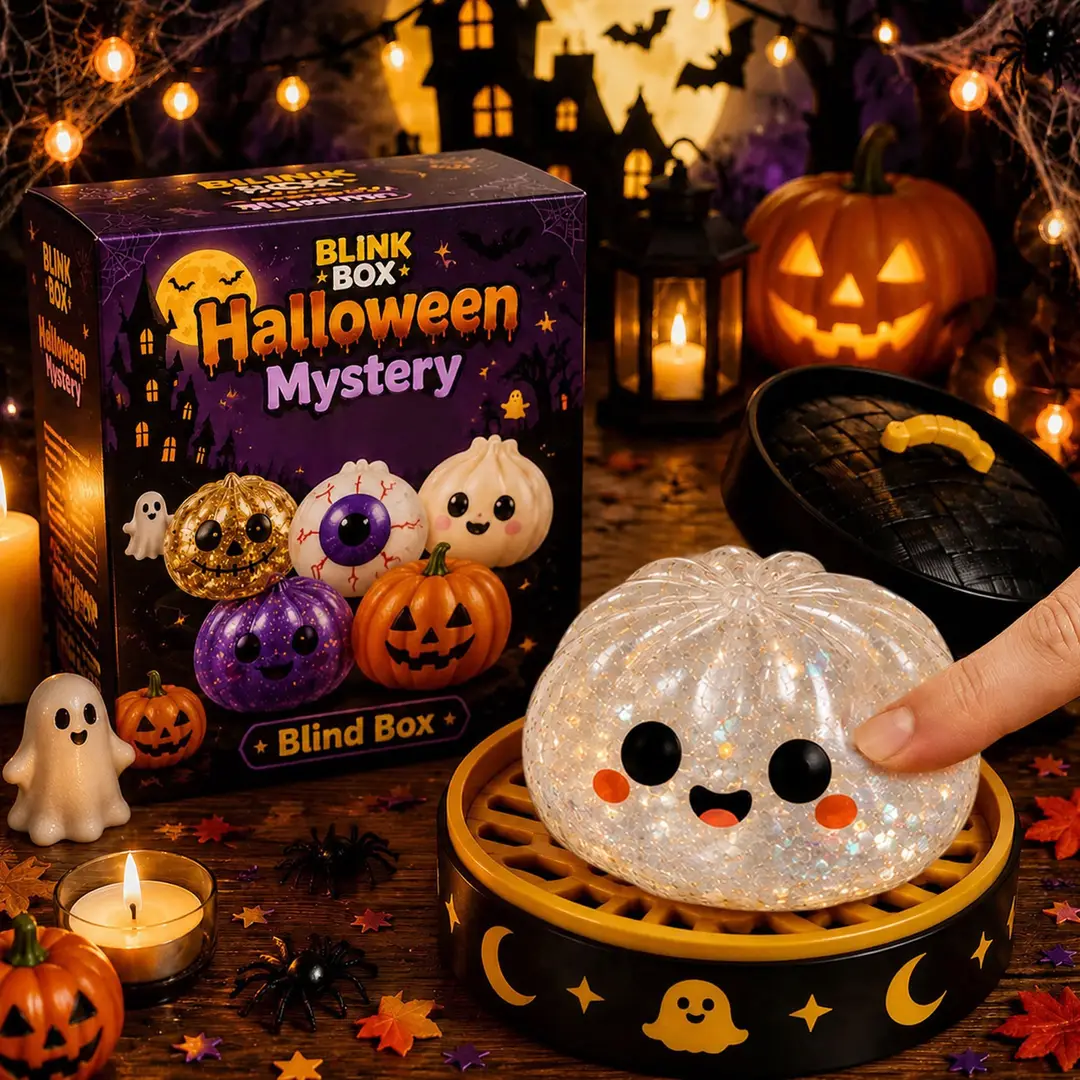 Cross-Border Popular Squishy Toy Halloween Gift Horror Dumpling Squishy Toy Bun-Shaped Gift Box Set Rebounding Toy — feature 4