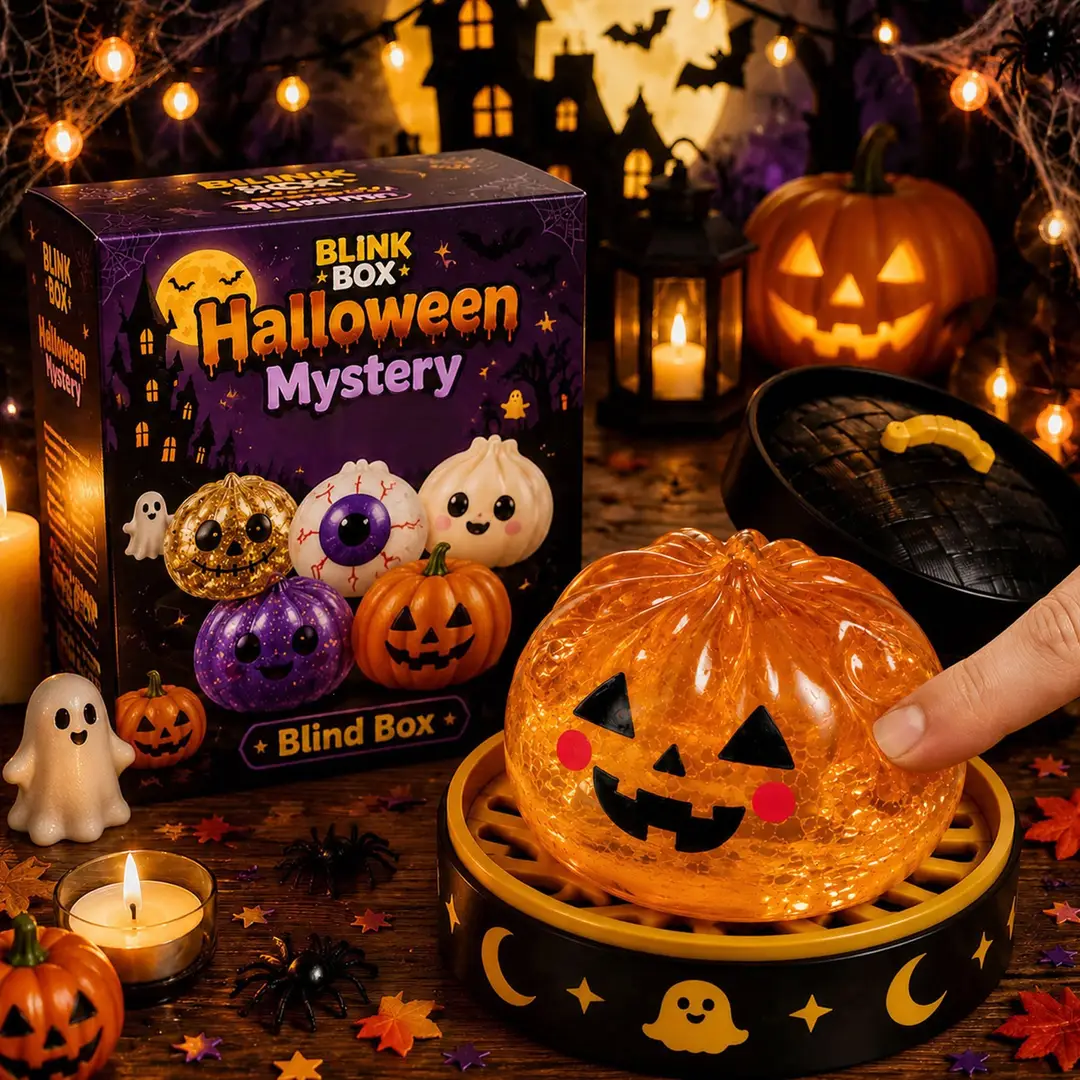 Cross-Border Popular Squishy Toy Halloween Gift Horror Dumpling Squishy Toy Bun-Shaped Gift Box Set Rebounding Toy — feature 6