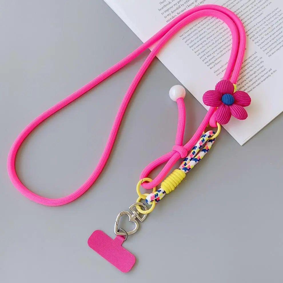 Popular cross-border foreign trade product, customizable mobile phone lanyard, floral long strap, pearl crossbody, suitable for both men and women, for outdoor hiking — feature 13