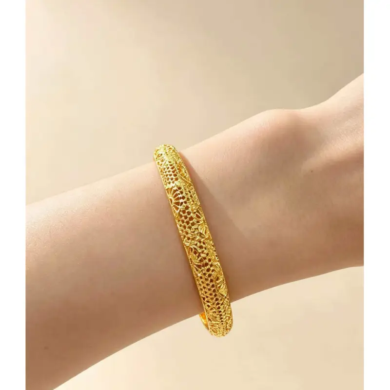 CADILO New Cross-Border Snap-Open Bracelet for Women, Fashionable Sand Gold Fashion Jewelry Wholesale Snap-Open Bracelet