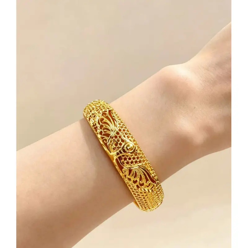 CADILO New Cross-Border Snap-Open Bracelet for Women, Fashionable Sand Gold Fashion Jewelry Wholesale Snap-Open Bracelet
