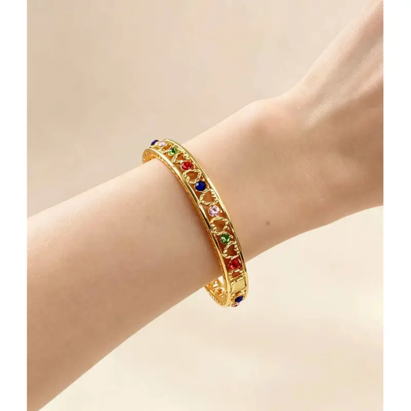 CADILO New Cross-Border Snap-Open Bracelet for Women, Fashionable Sand Gold Fashion Jewelry Wholesale Snap-Open Bracelet — feature 12