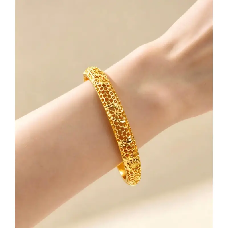 CADILO New Cross-Border Snap-Open Bracelet for Women, Fashionable Sand Gold Fashion Jewelry Wholesale Snap-Open Bracelet — feature 14