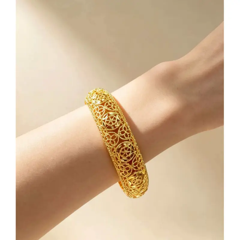 CADILO New Cross-Border Snap-Open Bracelet for Women, Fashionable Sand Gold Fashion Jewelry Wholesale Snap-Open Bracelet — feature 15