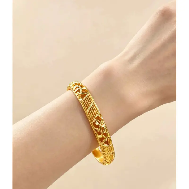 CADILO New Cross-Border Snap-Open Bracelet for Women, Fashionable Sand Gold Fashion Jewelry Wholesale Snap-Open Bracelet — feature 17