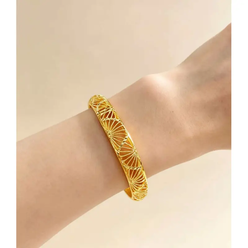 CADILO New Cross-Border Snap-Open Bracelet for Women, Fashionable Sand Gold Fashion Jewelry Wholesale Snap-Open Bracelet — feature 20