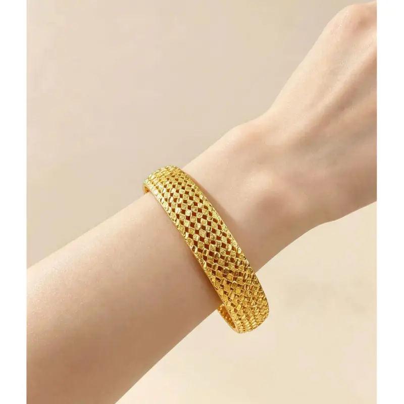 CADILO New Cross-Border Snap-Open Bracelet for Women, Fashionable Sand Gold Fashion Jewelry Wholesale Snap-Open Bracelet