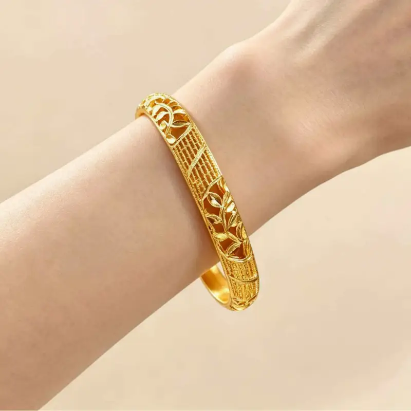 CADILO New Cross-Border Snap-Open Bracelet for Women, Fashionable Sand Gold Fashion Jewelry Wholesale Snap-Open Bracelet