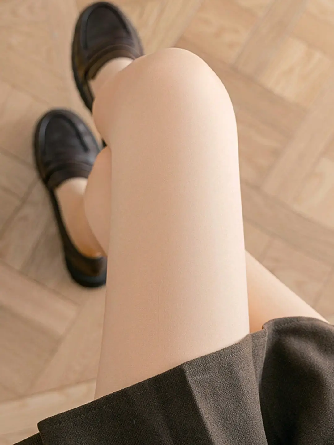 European and American cross-border fleece-lined thick leggings, faux sheer pantyhose, autumn and winter bare-leg illusion tights for women, 200g warm tights — feature 9