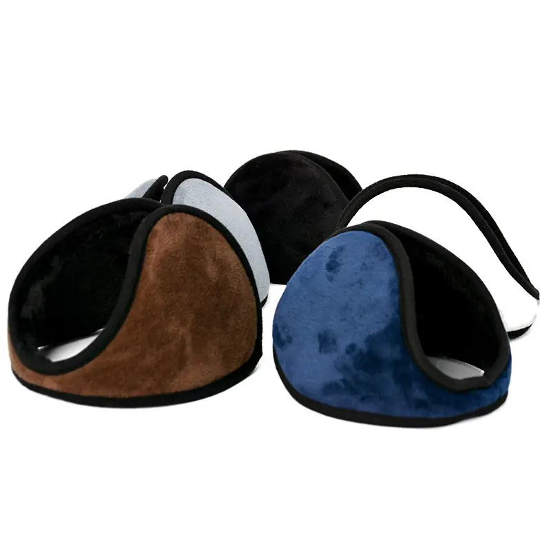 Qiqiaodou Men's Winter Warm Over-the-Head Earmuffs Plush Cold-Proof Ear Warmers Ear Protectors Wholesale from Manufacturer