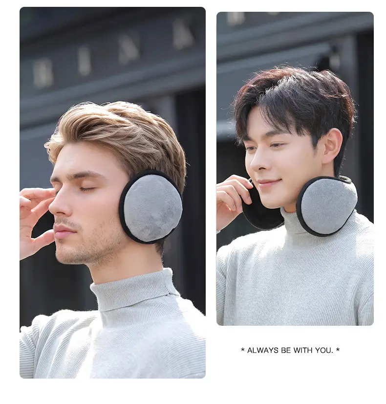 Qiqiaodou Men's Winter Warm Over-the-Head Earmuffs Plush Cold-Proof Ear Warmers Ear Protectors Wholesale from Manufacturer — feature 15