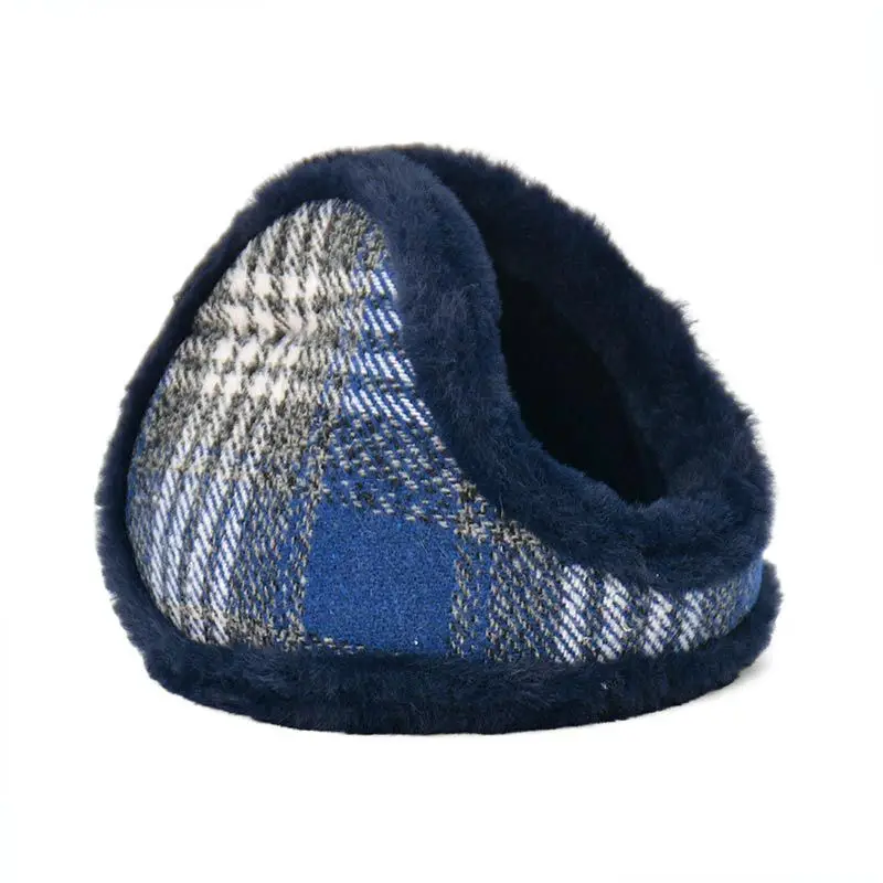 Qiqiaodou Men's Winter Warm Over-the-Head Earmuffs Plush Cold-Proof Ear Warmers Ear Protectors Wholesale from Manufacturer