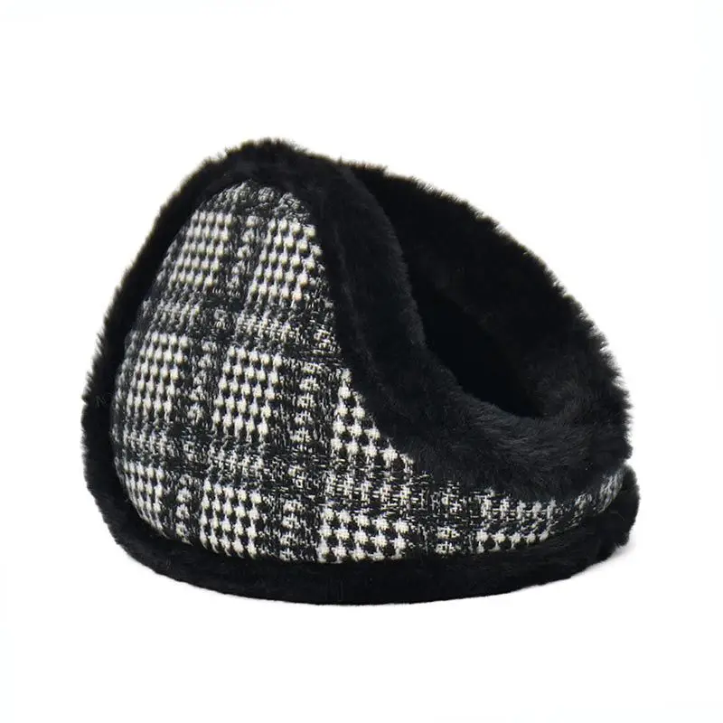 Qiqiaodou Men's Winter Warm Over-the-Head Earmuffs Plush Cold-Proof Ear Warmers Ear Protectors Wholesale from Manufacturer