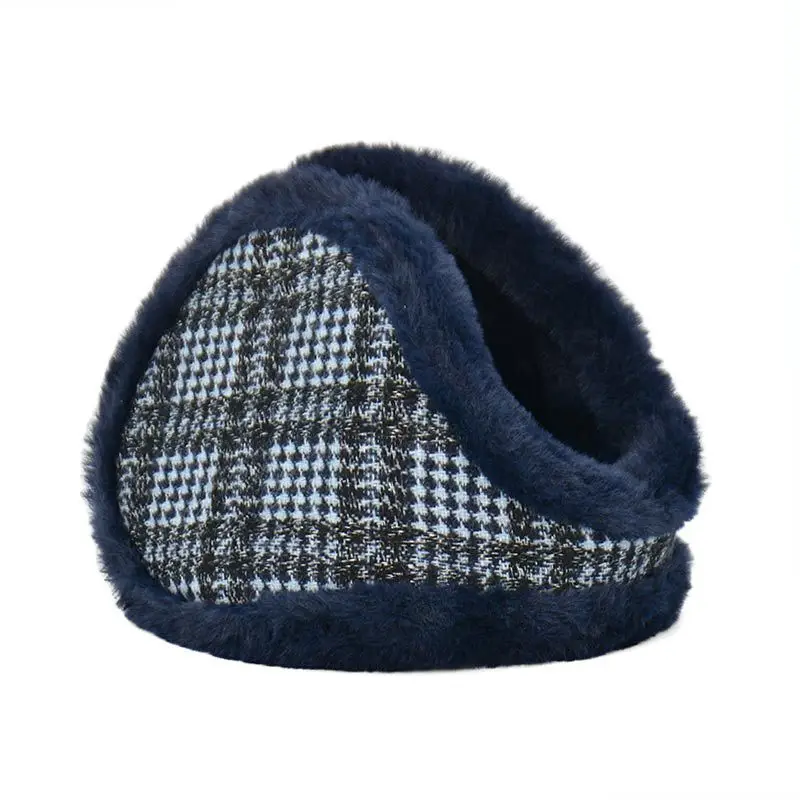 Qiqiaodou Men's Winter Warm Over-the-Head Earmuffs Plush Cold-Proof Ear Warmers Ear Protectors Wholesale from Manufacturer