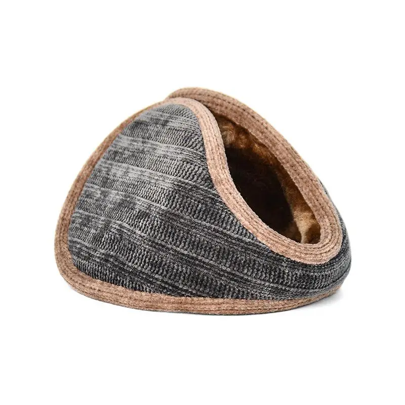 Qiqiaodou Men's Winter Warm Over-the-Head Earmuffs Plush Cold-Proof Ear Warmers Ear Protectors Wholesale from Manufacturer