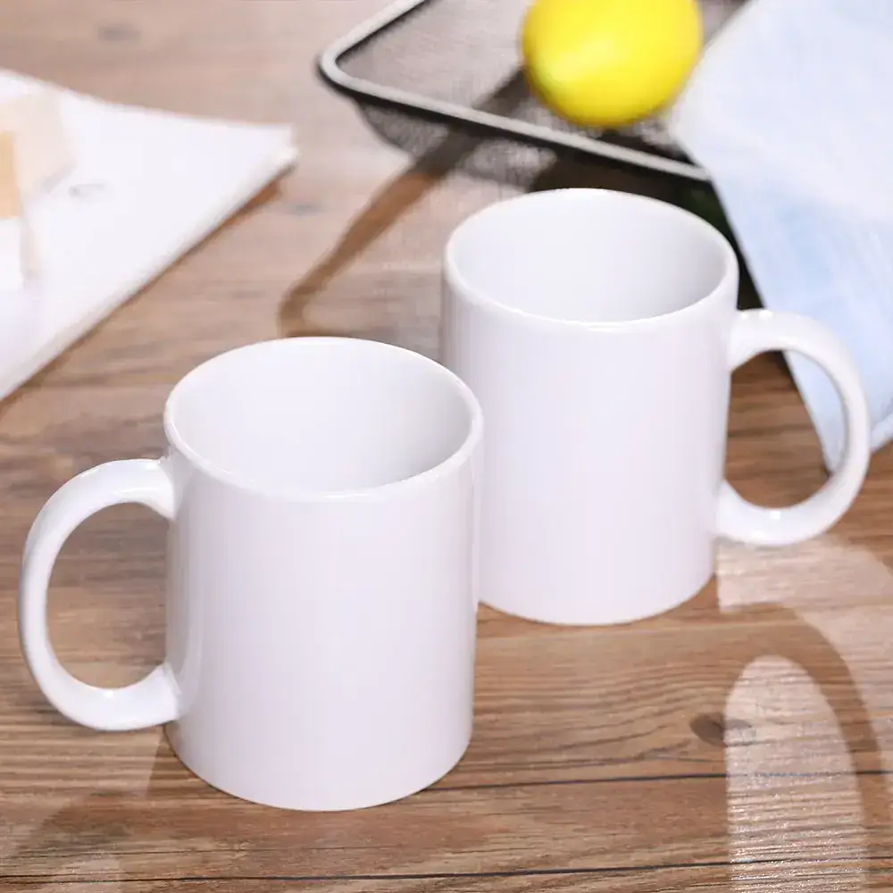 11oz Ceramic Mug with Heat Transfer Coating White - Image 4