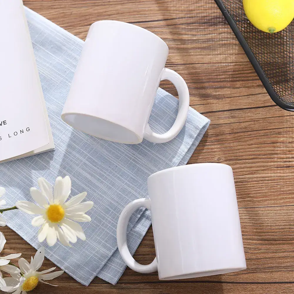 11oz Ceramic Mug with Heat Transfer Coating White - Image 5