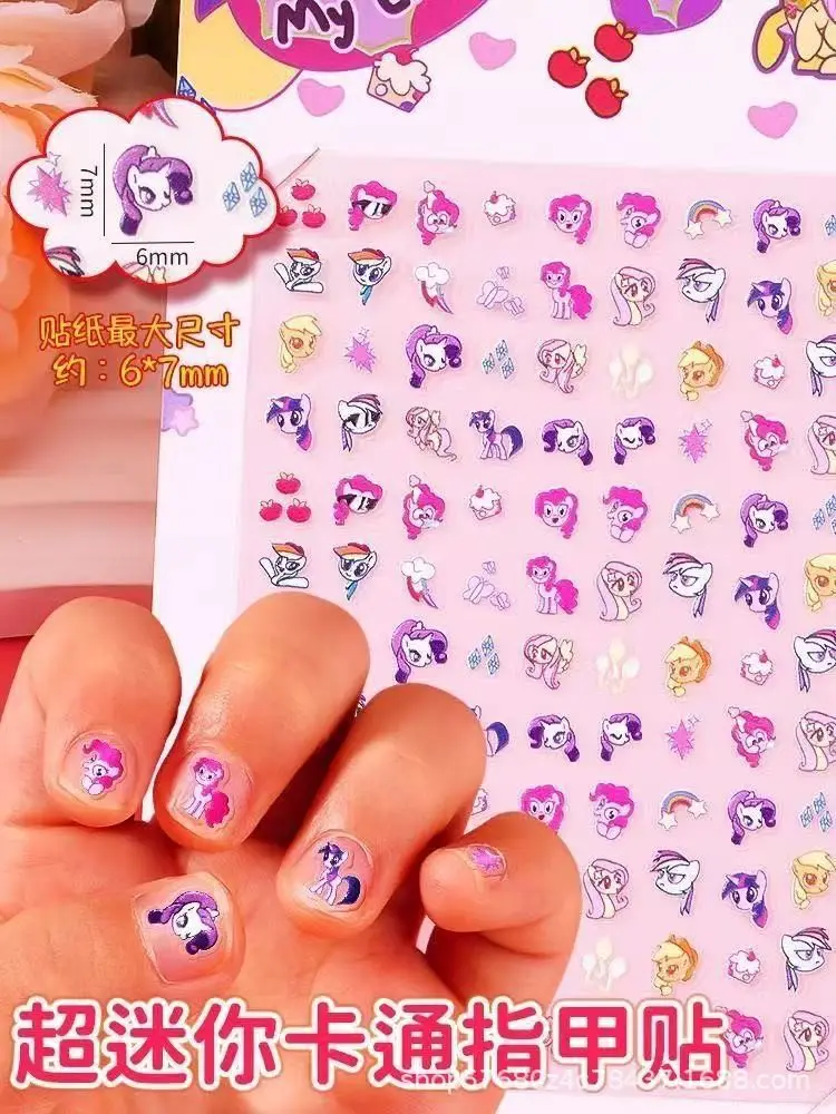Glow-in-the-dark nail stickers for children, girls, princesses, wearable nail art stickers, odorless baby toy, cute cartoon nails — feature 1