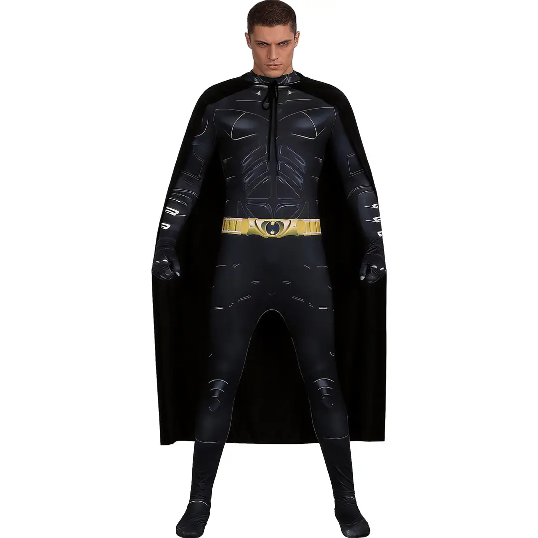The Man of Steel Cosplay Costume Batman Bodysuit Halloween Adult Hero Role-Playing Outfit