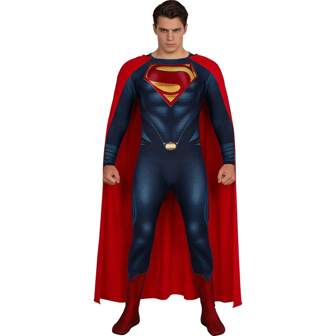 The Man of Steel Cosplay Costume Batman Bodysuit Halloween Adult Hero Role-Playing Outfit