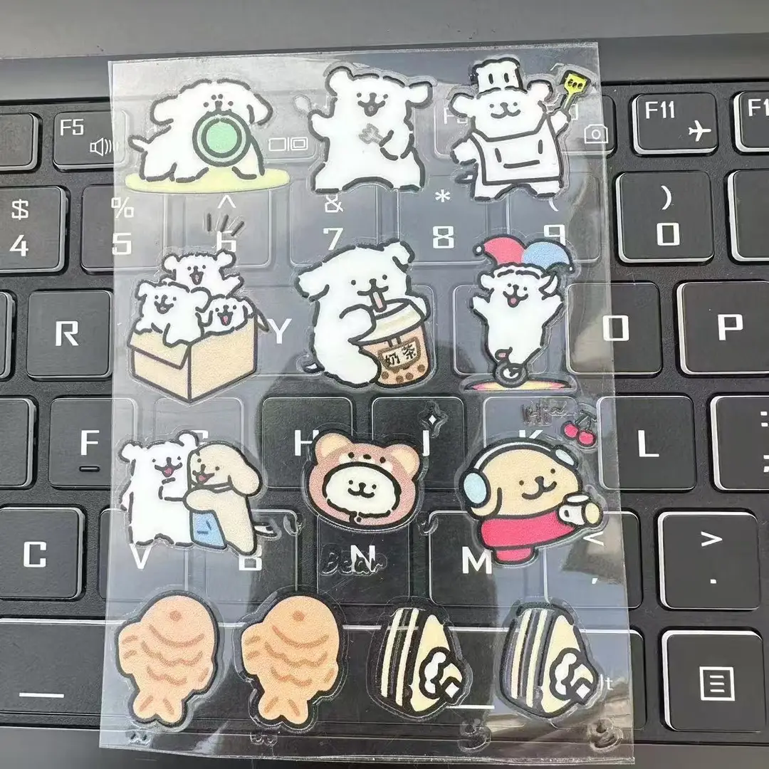 Line puppy cartoon cute 3D transfer stickers DIY for water cups, notebooks, desktops, planners, and mobile phones, waterproof decoration - Image 8