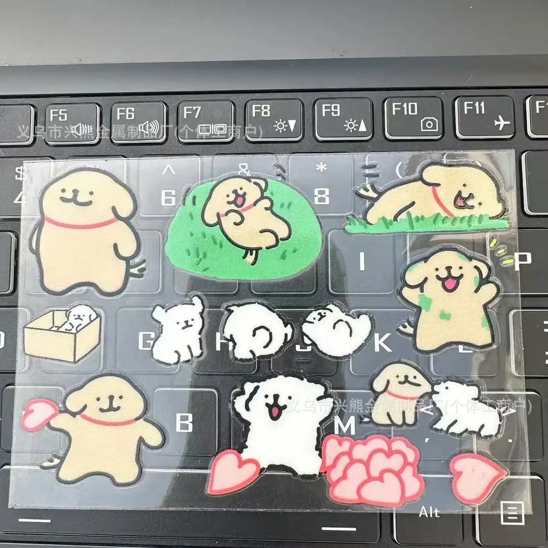 Line puppy cartoon cute 3D transfer stickers DIY for water cups, notebooks, desktops, planners, and mobile phones, waterproof decoration — feature 7