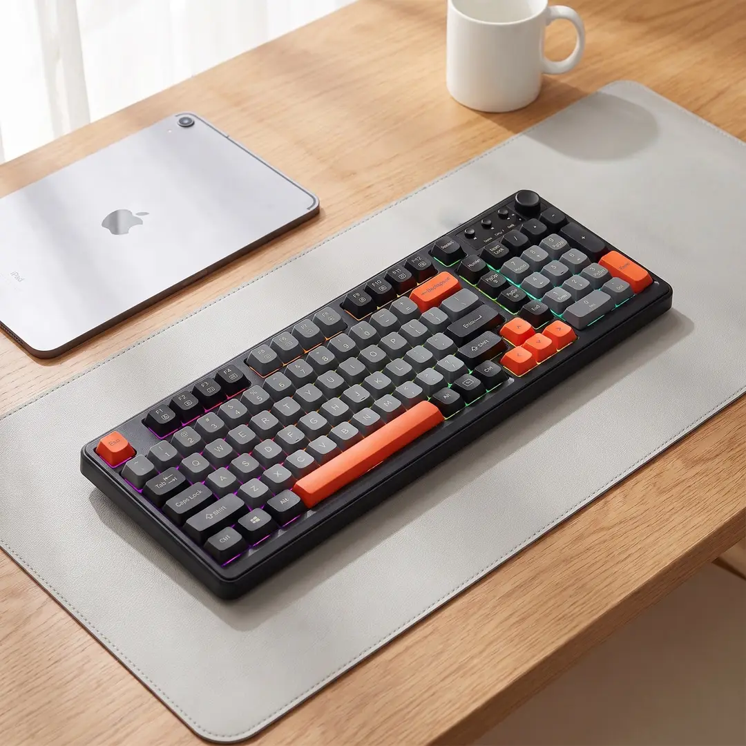 Cross-border 98-key three-mode keyboard wireless Bluetooth mechanical feel desktop laptop office keyboard and mouse set — feature 21