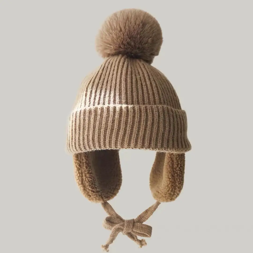Children's ear-protecting hat, warm fleece-lined Lei Feng hat, boys' woolen hat, pullover hat for older children, girls' hat, autumn and winter fashion — feature 3