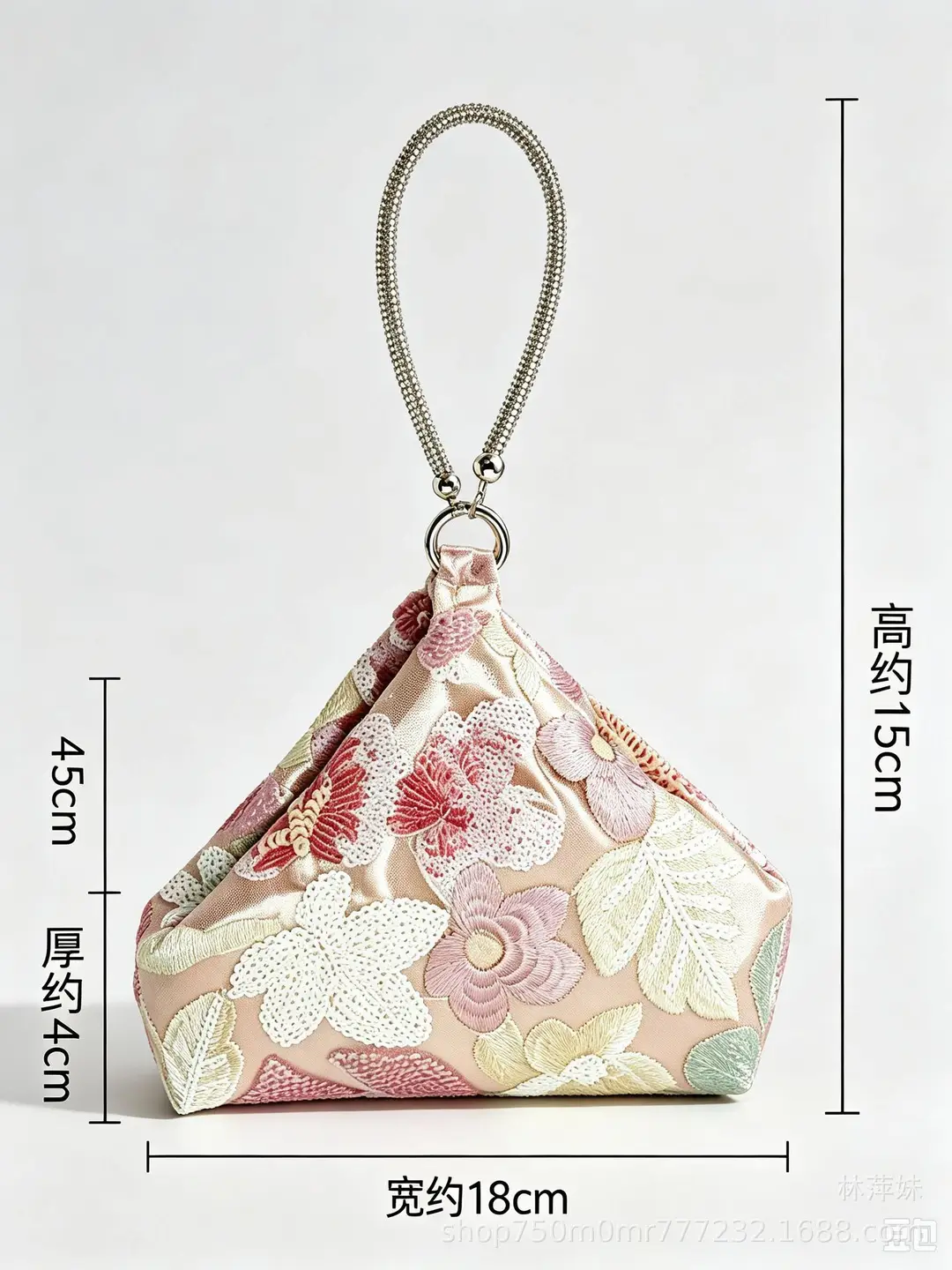 New Chinese-style embroidered bridesmaid bag, evening bag, chain handbag — feature 1