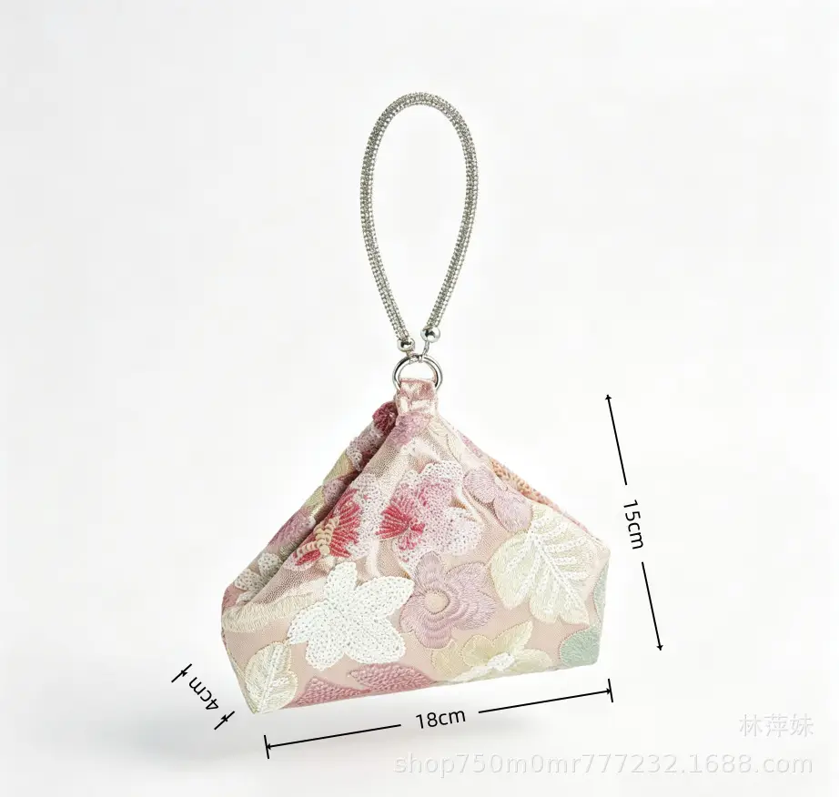 New Chinese-style embroidered bridesmaid bag, evening bag, chain handbag — feature 2