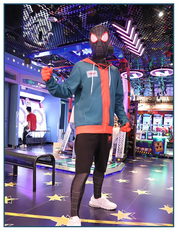 Miles Spider-Man cosplay costume, Across the Universe hooded jacket set, children's and adult Halloween performance costume — feature 14