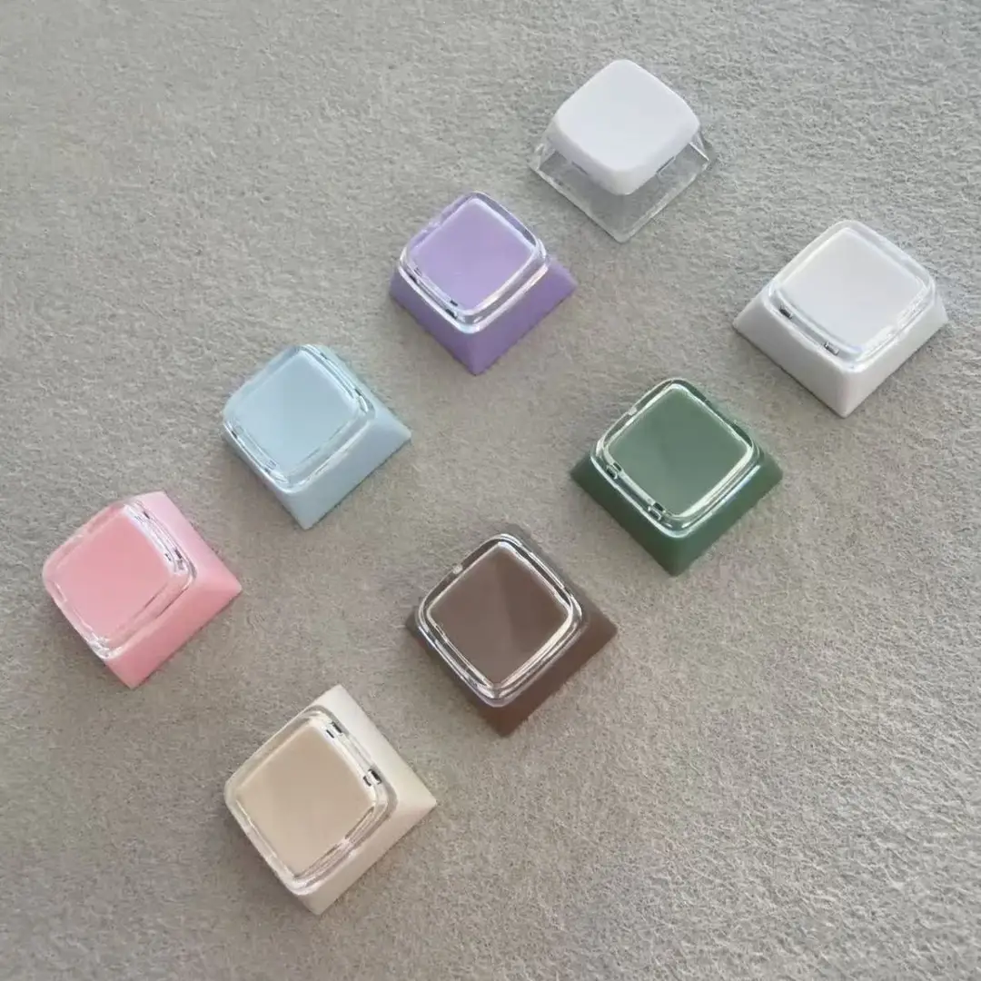 High-profile border accessories suitable for keyboard switches, multi-color simple cross-key customization keycaps, mechanical transparent