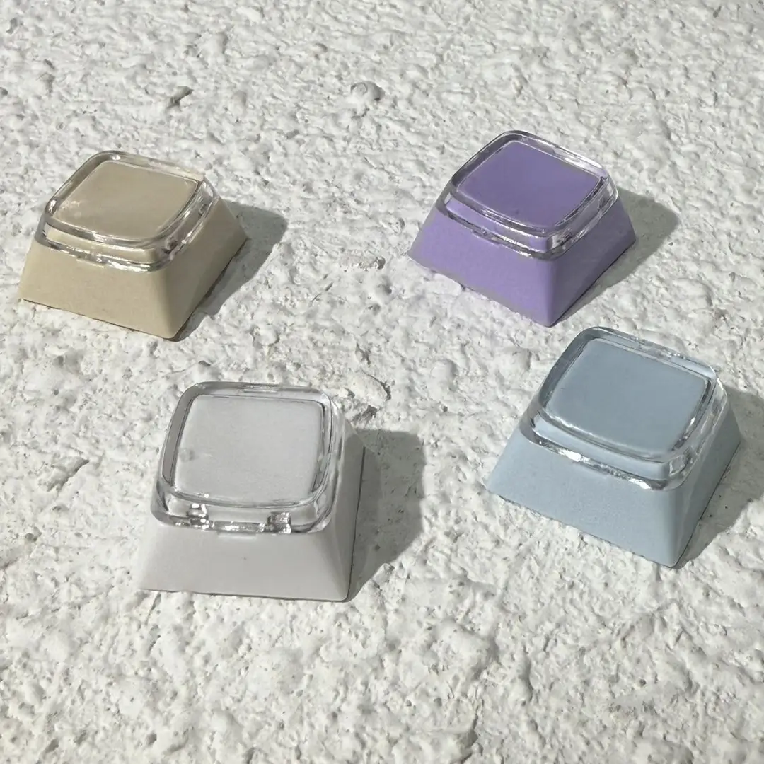 High-profile border accessories suitable for keyboard switches, multi-color simple cross-key customization keycaps, mechanical transparent