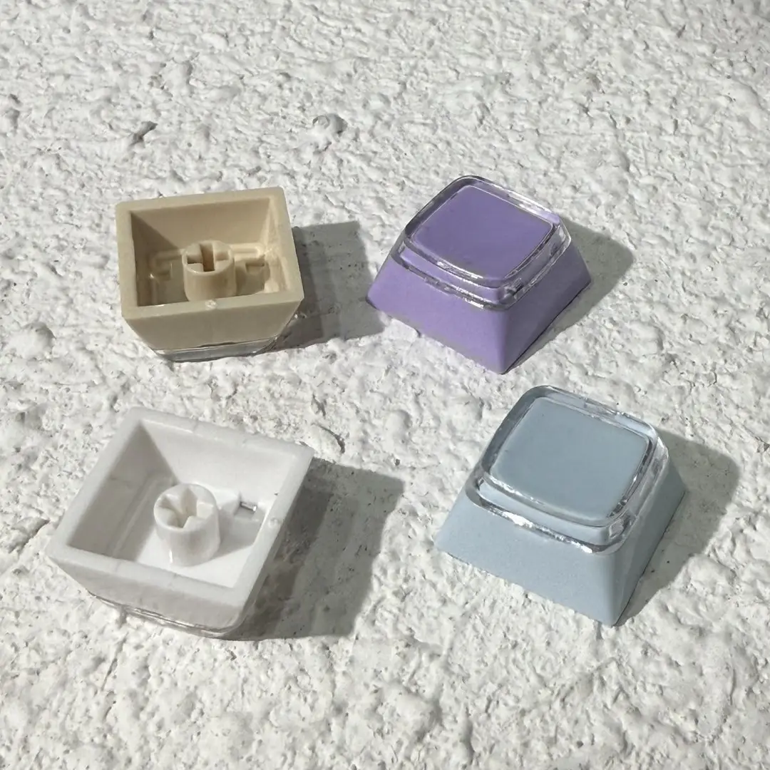 High-profile border accessories suitable for keyboard switches, multi-color simple cross-key customization keycaps, mechanical transparent