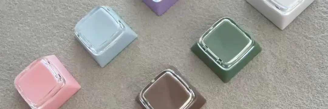 High-profile border accessories suitable for keyboard switches, multi-color simple cross-key customization keycaps, mechanical transparent — feature 2