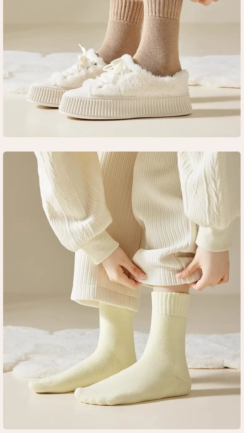 Zhuji Sleep Warm Winter Maternity Socks, Versatile Thick Long Socks for Women, Winter Thickened Fleece-Lined Cold-Resistant Mid-Calf Socks — feature 14