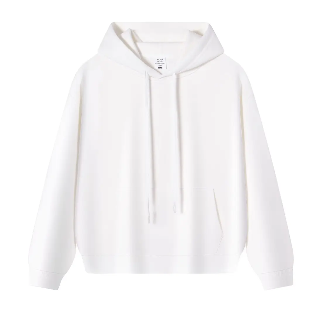 New Solid Color 350g Heavyweight Original Cotton Drop-Shoulder Crew Neck Sweatshirt for Men, Cross-Border Trendy Brand, Simple Basic Top and Pants