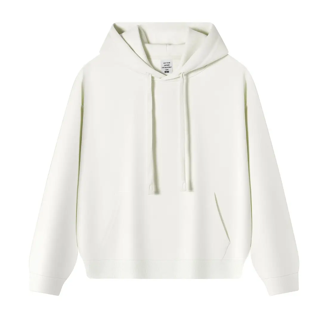 New Solid Color 350g Heavyweight Original Cotton Drop-Shoulder Crew Neck Sweatshirt for Men, Cross-Border Trendy Brand, Simple Basic Top and Pants