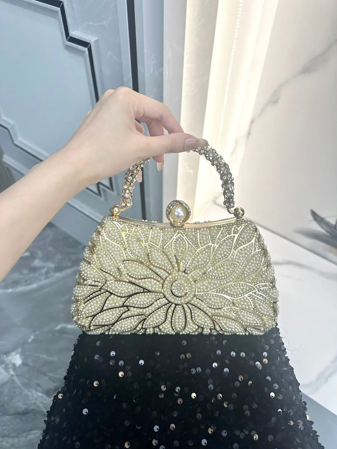 2026 Cross-Border Diamond-Embellished Party Clutch Bag, New Evening Bag, European and American Women's Handbag, Formal Evening Bag, Women's Bag