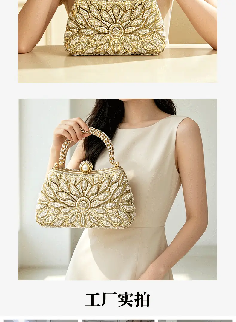 2026 Cross-Border Diamond-Embellished Party Clutch Bag, New Evening Bag, European and American Women's Handbag, Formal Evening Bag, Women's Bag — feature 7