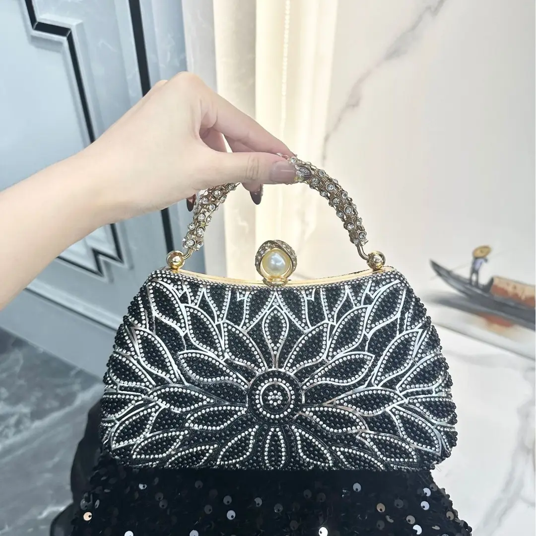 2026 Cross-Border Diamond-Embellished Party Clutch Bag, New Evening Bag, European and American Women's Handbag, Formal Evening Bag, Women's Bag