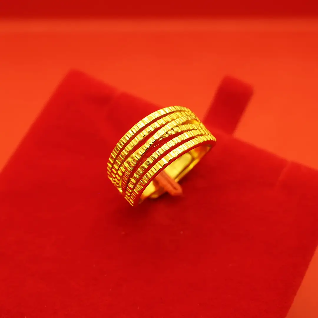Imitation Vietnamese gold-plated women's open ring, popular gourd-shaped carved ring, vintage niche open ring, wholesale from manufacturer